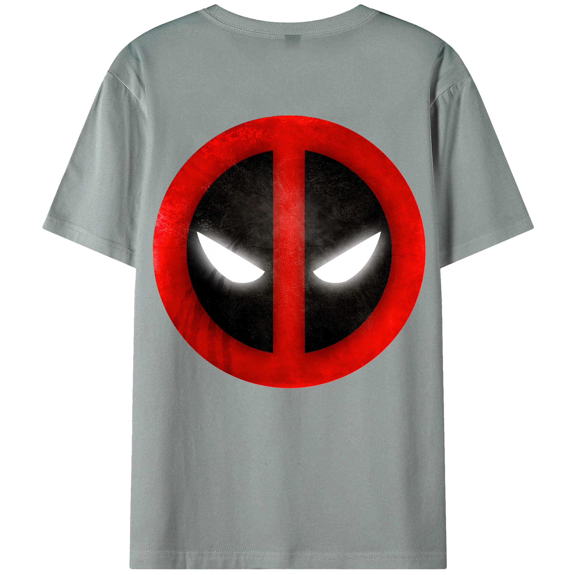 （画像用） Deadpool デッドプール 綿100％ メンズ半袖Tシャツ（バックプリント） 通気性